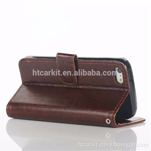 Flip leather case for iphone se New design